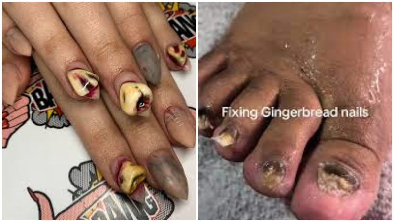 Gingerbread Nails Nasty