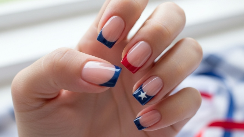4th of July Nails Simple 