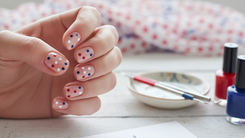 4th of July Nails Simple 
