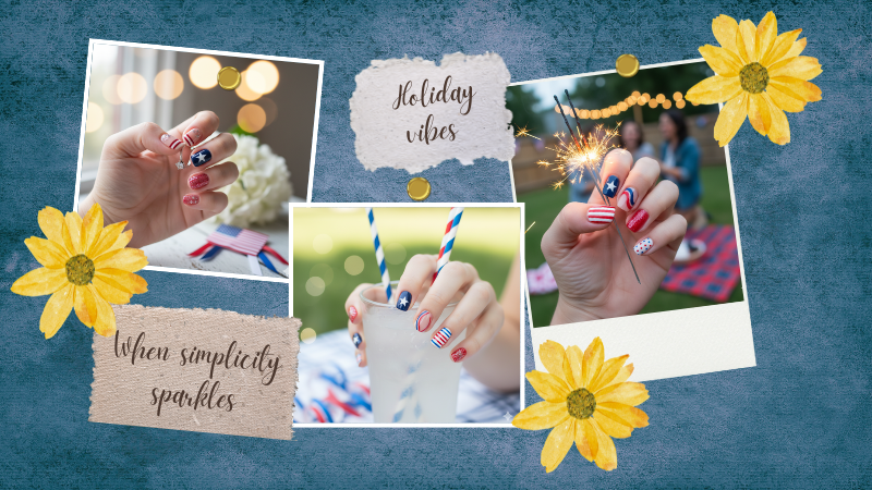 4th of July Nails Simple
