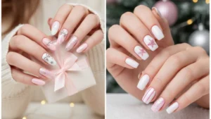 Pink Christmas Nails