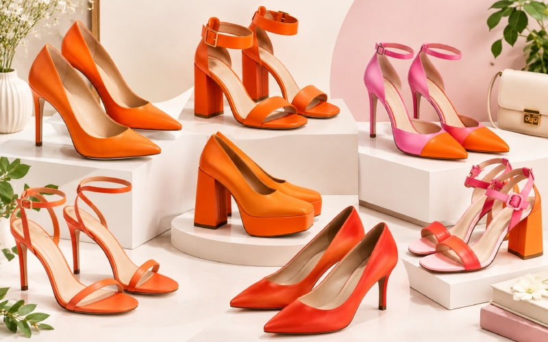 orange heels
